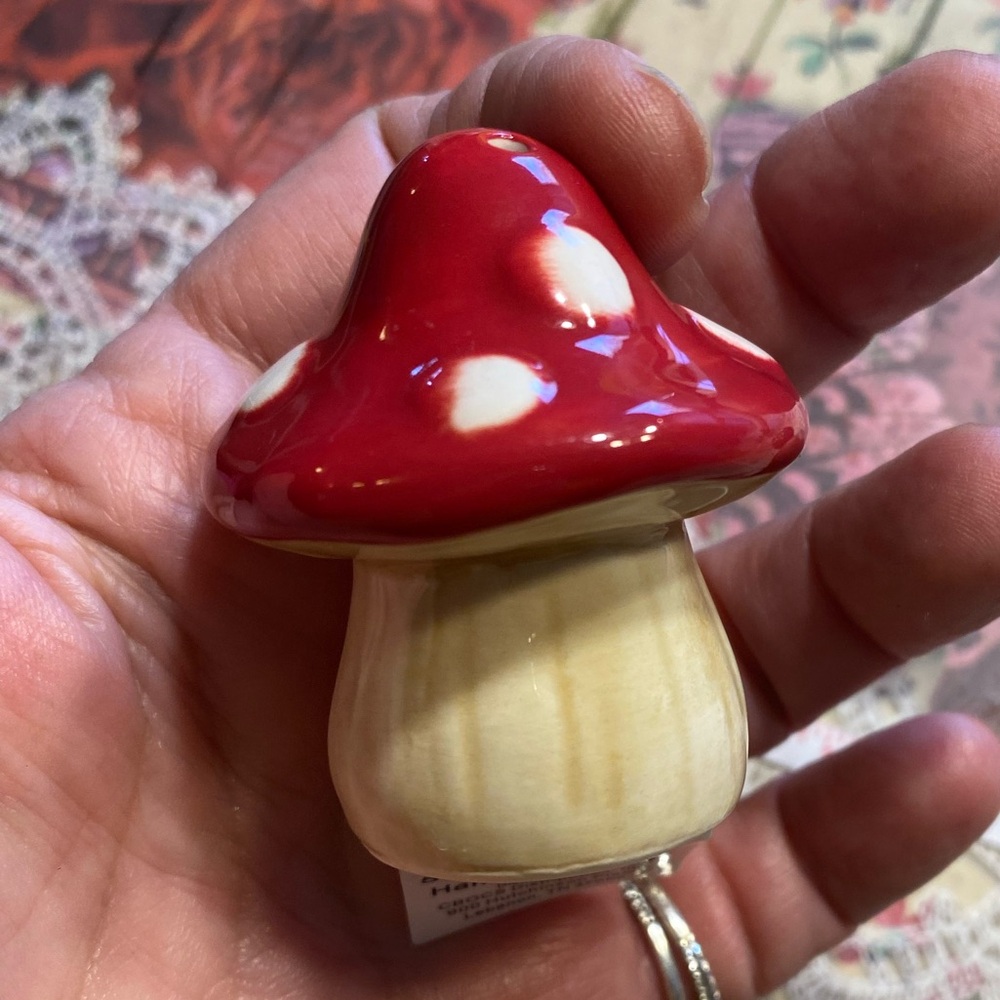 Adorable salt and pepper ceramic mushrooms set cottage core grandma core - Picture 4 of 5